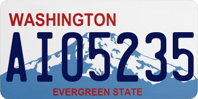 WA license plate AIO5235
