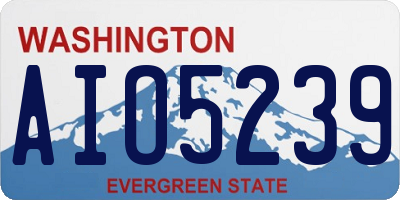 WA license plate AIO5239