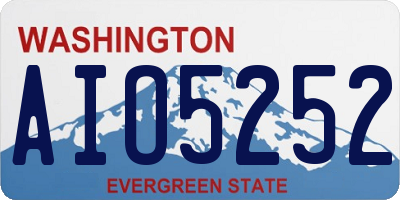 WA license plate AIO5252