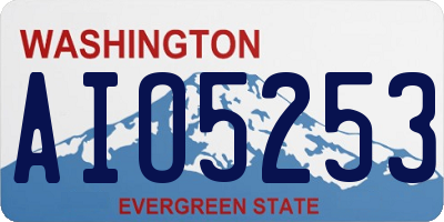 WA license plate AIO5253