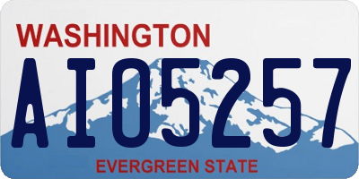 WA license plate AIO5257