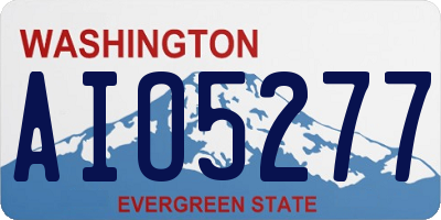 WA license plate AIO5277