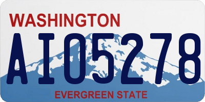 WA license plate AIO5278
