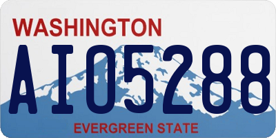 WA license plate AIO5288