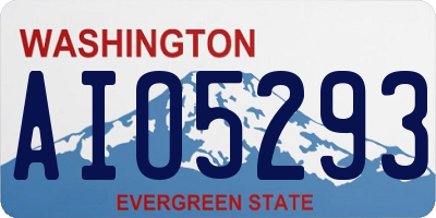 WA license plate AIO5293
