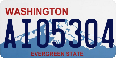 WA license plate AIO5304
