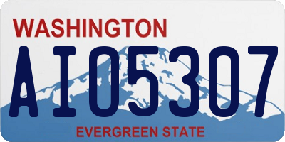 WA license plate AIO5307