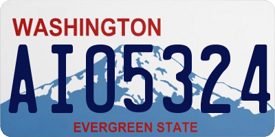 WA license plate AIO5324