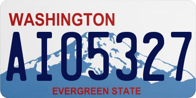 WA license plate AIO5327