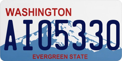 WA license plate AIO5330