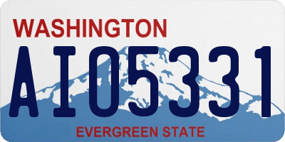 WA license plate AIO5331