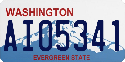 WA license plate AIO5341