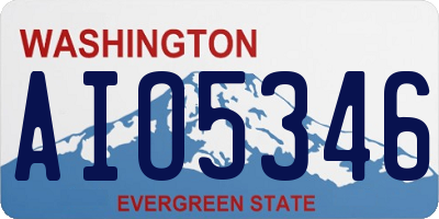 WA license plate AIO5346