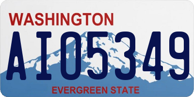 WA license plate AIO5349