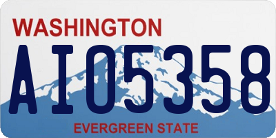 WA license plate AIO5358
