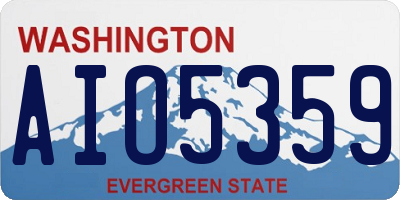 WA license plate AIO5359