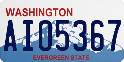 WA license plate AIO5367