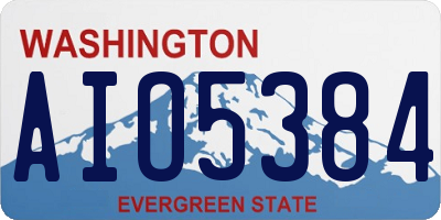 WA license plate AIO5384