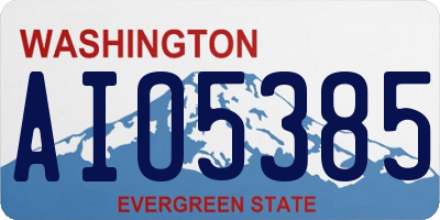 WA license plate AIO5385