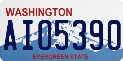 WA license plate AIO5390