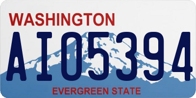 WA license plate AIO5394