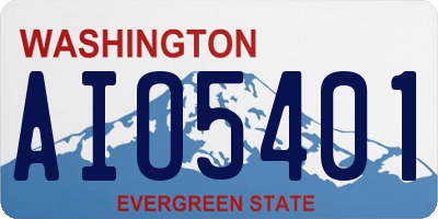 WA license plate AIO5401