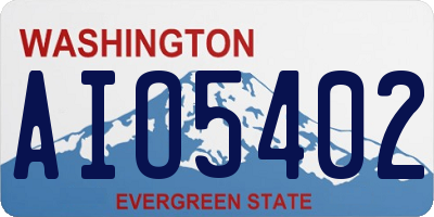 WA license plate AIO5402