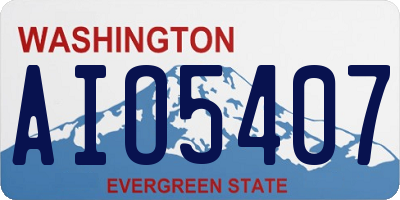 WA license plate AIO5407