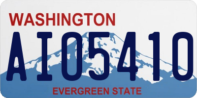 WA license plate AIO5410