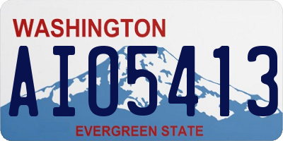 WA license plate AIO5413