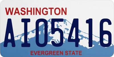WA license plate AIO5416