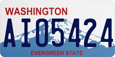 WA license plate AIO5424