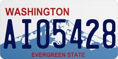WA license plate AIO5428