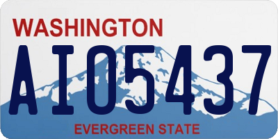WA license plate AIO5437