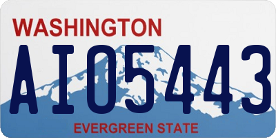 WA license plate AIO5443