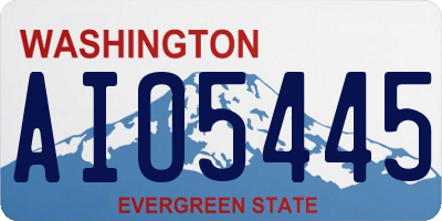WA license plate AIO5445