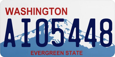 WA license plate AIO5448