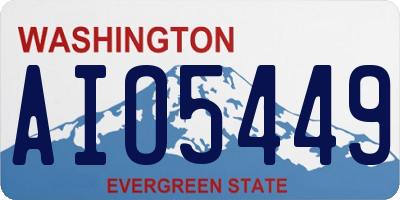WA license plate AIO5449