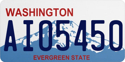 WA license plate AIO5450