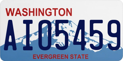 WA license plate AIO5459