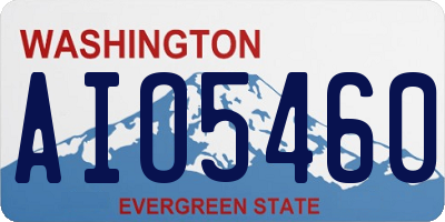 WA license plate AIO5460