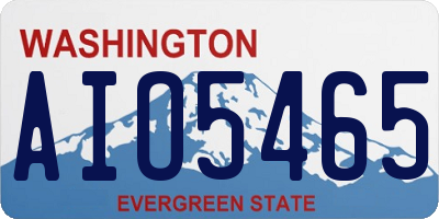 WA license plate AIO5465