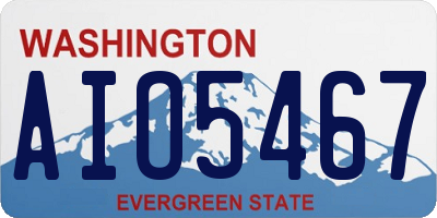 WA license plate AIO5467