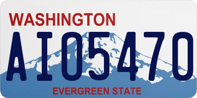 WA license plate AIO5470
