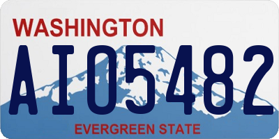 WA license plate AIO5482