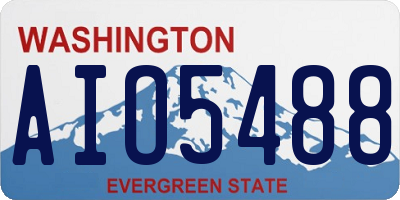 WA license plate AIO5488