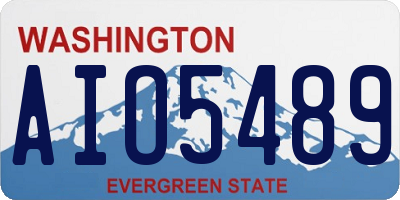 WA license plate AIO5489