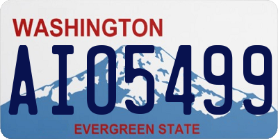 WA license plate AIO5499