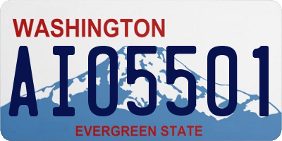 WA license plate AIO5501