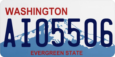 WA license plate AIO5506